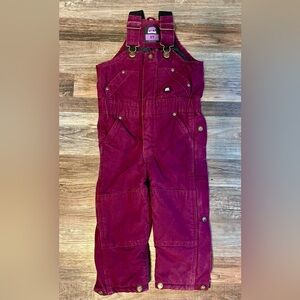 3 Toddler Softstone Insulated Bib Overall Plum Colored